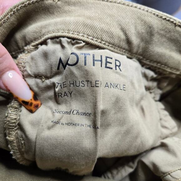 Mother The Hustle Ankle Fray Green Jeans - Picture 7 of 8